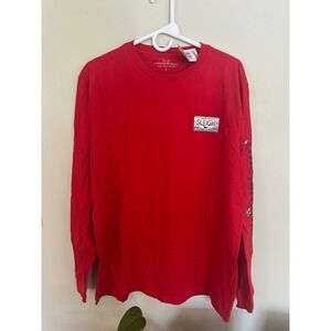 Vineyard Vines Red Long Sleeve Christmas Truck Sleigh All Over Print